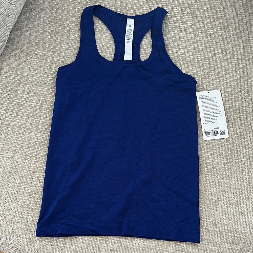Lululemon Blue Swiftly Tech Racerback Tank 2.0